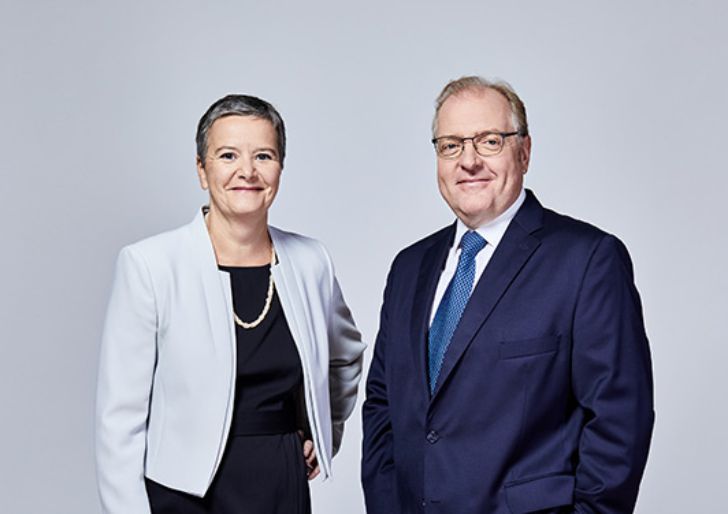Mitglieder des Vorstands der OeKB Gruppe: <br/>Mag. Helmut Bernkopf und Mag. Angelika Sommer-Hemetsberger