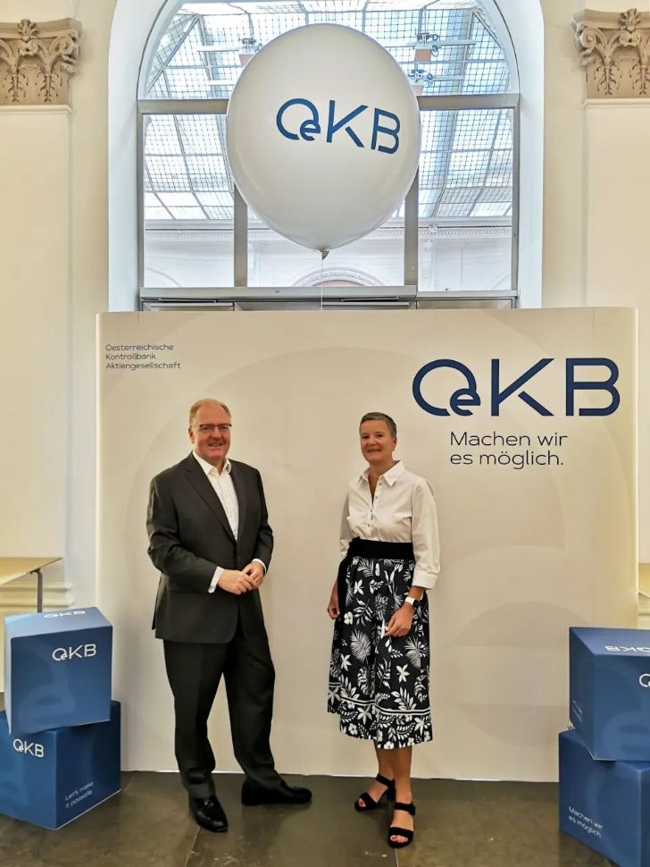 OeKB Vorstand Helmut Bernkopf und Angelika Sommer-Hemetsberger
