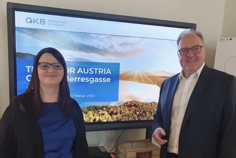 Sabine Lasinger (Teach For Austria Fellow) und Helmut Bernkopf